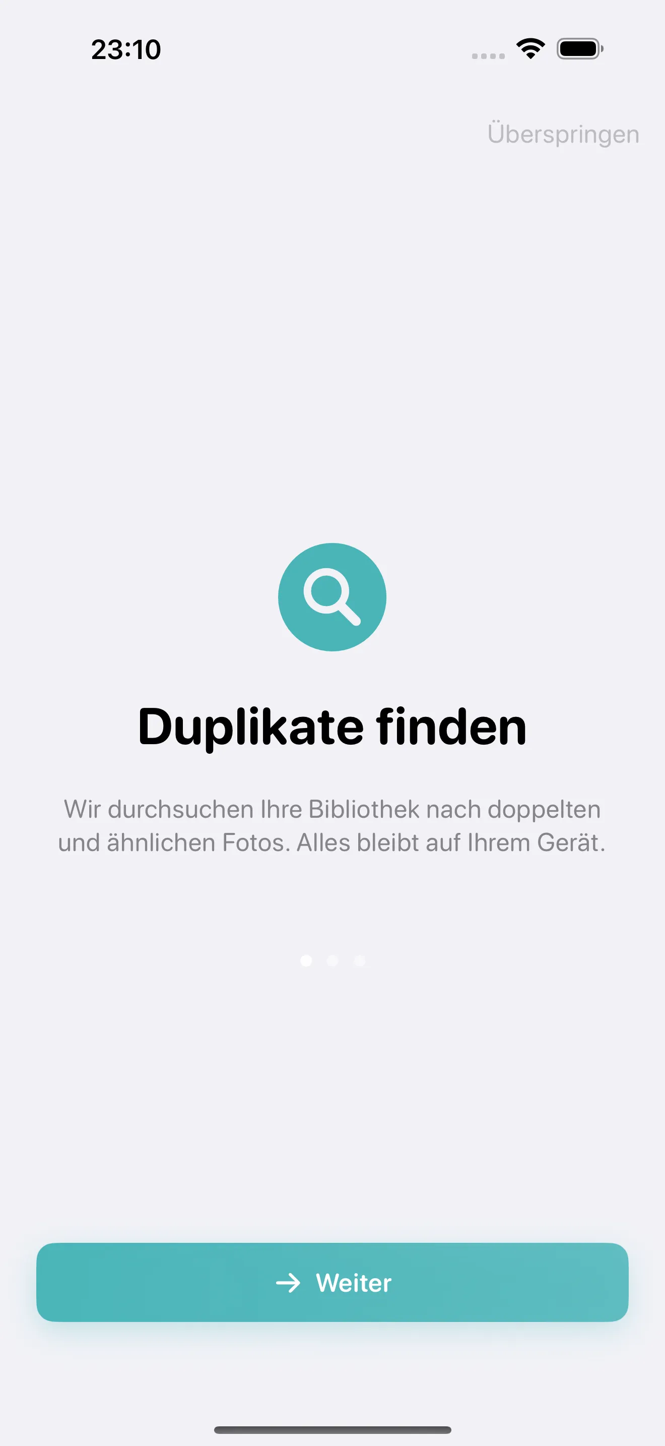 Cleanup onboarding screen welcoming new users to the app